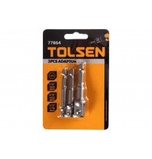 Набор переходников 1/4"DR, 3/8"DR, 1/2"DR, 3 предмета TOLSEN TT77864