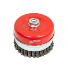 Щётка чашеобразная с кольцом, витая стальная проволока №015 (120 мм; М14) для УШМ АТАКА 2067360