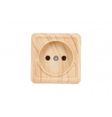 Одноместная розетка IEK РС20-2-ОС без заземляющего контакта, 10А, открытой установки, ОКТАВА, сосна ERO10-K03-10-DC