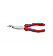 Плоскогубцы механика KNIPEX изогнутые губки, L-200 мм, хром, с креплением для страховки KN-3835200T