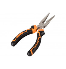 Длинногубцы Вихрь прямые, 160 мм, никелированные, двухкомпонентные рукоятки 73/6/3/10