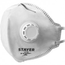 STAYER класс защиты FFP1, с клапаном, плоская, полумаска фильтрующая 11113_z01