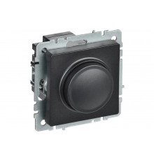 Поворотно-нажимной светорегулятор IEK Brite сс10-1-0-брч 600вт, черный BR-D20-0600-K02