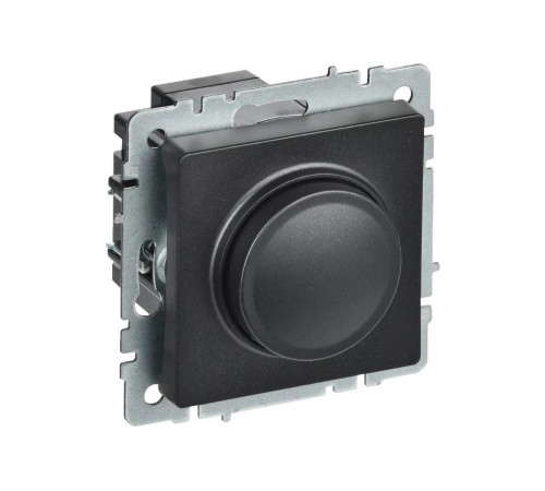 Поворотно-нажимной светорегулятор IEK Brite сс10-1-0-брч 600вт, черный BR-D20-0600-K02