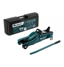 Гидравлический подкатной домкрат СИБРТЕХ  2 т, 85-330 мм, низкий подхват, в пласт. кейсе 50831