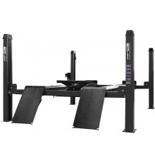 Четырехстоечный подъемник KraftWell г/п 4000 кг, платформы для сход-развала, траверса, серый, длина платформ до 4200 мм KraftWell KRW4WB