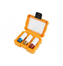 Набор ударных глубоких торцевых головок шестигранных 17, 19, 21 мм, 1/2"DR TOLSEN TT15510