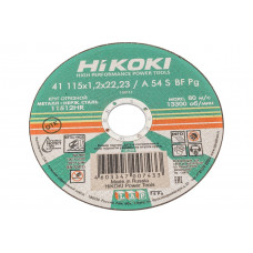 Круг отрезной 115x1.2x22 мм, А54S, тип 41 Hikoki RUH11512