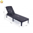 Шезлонг KETER Jaipur Sun lounger, with cushion графит 238416