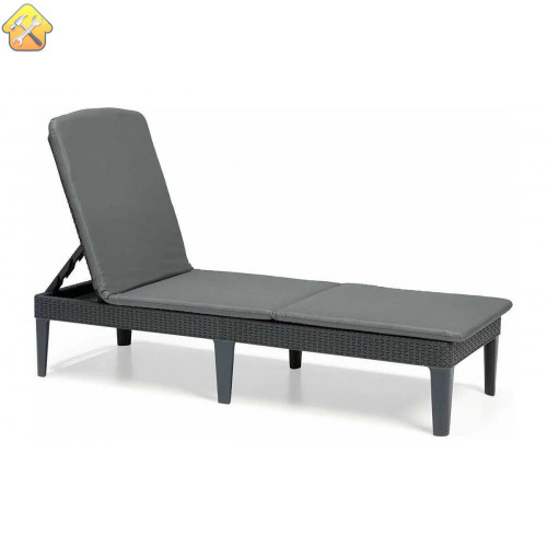 Шезлонг KETER Jaipur Sun lounger, with cushion графит 238416