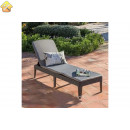 Шезлонг KETER Jaipur Sun lounger, with cushion графит 238416