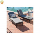 Шезлонг KETER Jaipur Sun lounger, with cushion графит 238416