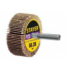 Круг шлифовальный лепестковый на шпильке STAYER P120, 50x20 мм 36607-120
