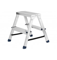Алюминиевая двусторонняя стремянка СИБРТЕХ 2 ступени 97922