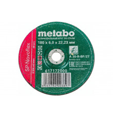 Круг обдирочный по стали 180x6.0x22,23 мм Metabo SP-Novoflex RU 617172000