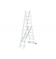 Алюминиевая двухсекционная лестница СИБРТЕХ 2х10 ступеней 97910