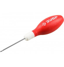 Сапожное шило, эргономичная обрезиненная рукоятка, длина 60мм, d2мм ЗУБР МАСТЕР 09570-2