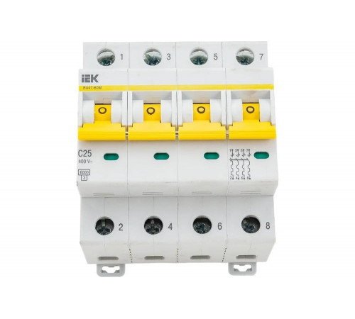 Автоматический выключатель IEK ВА47-60M 0.403, 75мм, 18мм, 84мм, Арт. MVA31-4-025-C
