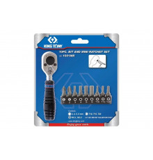 Набор вставок (бит) с трещоткой 1/4", TORX, HEX, PH, 10шт KING TONY 1001MR