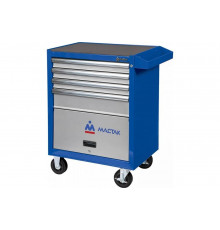 Инструментальная тележка МАСТАК серии ОПТИМА, 4 полки и отсек, синяя 522-04581MB