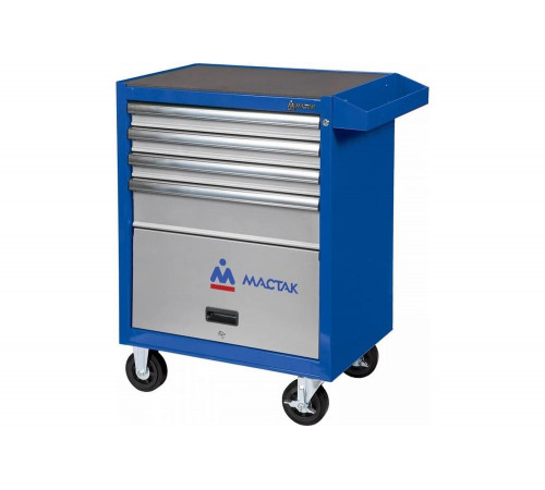 Тележка инструментальная, 4 полки и отсек, "ОПТИМА", синяя МАСТАК 522-04581MB