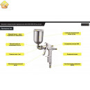 Пневматический краскопульт с верхним бачком Zitrek ZKSG125M 125 мл, металл 018-1083