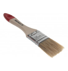 Плоская кисть STAYER UNIVERSAL светлая натуральная щетина, деревянная ручка, 38мм, 1.5" 0101-038