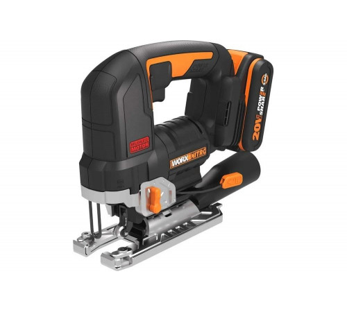 Аккумуляторный бесщеточный лобзик WORX 20 В, 2.5 Ачх1, ЗУ 2 А, кейс WORX WX542