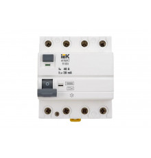 Выключатель дифференциального тока IEK ARMAT R10N 4P 40А 30мА тип A AR-R10N-4-040A030