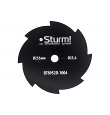 Нож стальной (255х25.4х8 мм; 8 зубов) для бензотриммера Sturm BT8952D-1004