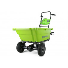 Садовая тележка самоходная GreenWorks 40V, 106 л, с 1хАКБ 4 Ач c USB и ЗУ 7400007USB4