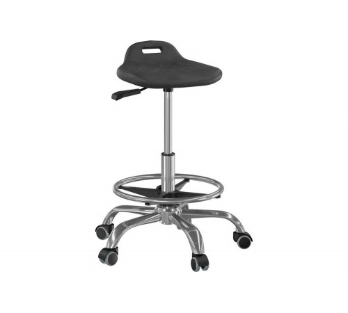 Табурет промышленный Верстакофф на газ лифте с кольцом для ног Т11-В(К)