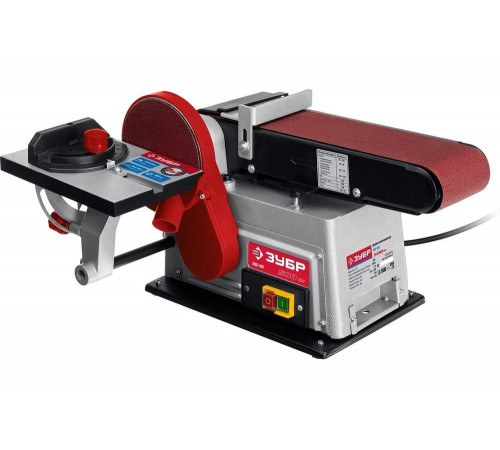 ЗУБР   d 150 мм, 100 х 914 мм лента, 500 Вт, тарельчато-ленточный шлифовальный станок (ЗШС-500)