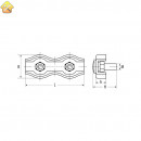 ЗУБР 2 мм, 100 шт., зажим троса двойной 4-304445-02