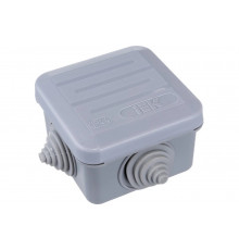 Распаечная коробка IEK открытой проводки, 70x70x40, IP44, КМ41236, 4 гермоввода,защелкивающаяся крышка UKOZ11-070-070-040-K41-44