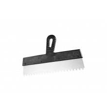 Шпатель из нержавеющей стали СИБРТЕХ 350 мм, зуб 6x6 мм, пластмассовая ручка 85468