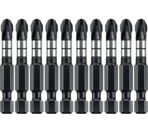 Ударные биты KRAFTOOL Impact Pro PH3, 50 мм, 10 шт 26191-3-50-S10