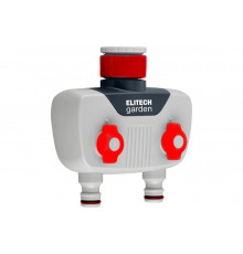 Распределитель 2-х канальный с переходником для отвода 3/4"и 1" HF 001 Garden Elitech 206025