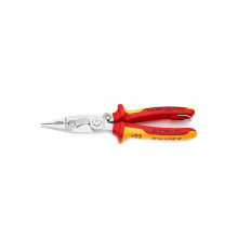 Электромонтажные клещи KNIPEX VDE, 6-в-1, L-200 мм, страх. крепление KN-1396200TBK