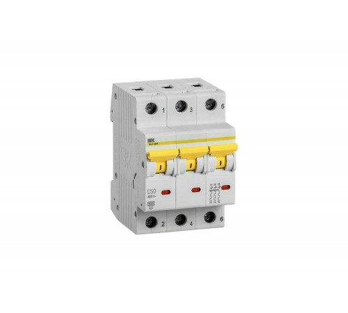 IEK ВА47-60M: надежный автоматический выключатель для электрических сетей 0.302, 75мм, 18мм, 84мм, Арт. MVA31-3-050-C