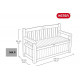 Скамейка для сада KETER EDEN GARDEN BENCH 265 л, графит 250076