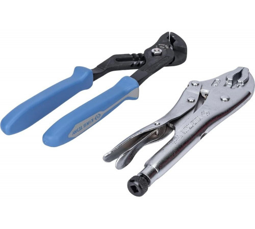 Набор переставные клещи и зажим, ложемент, 2 предмета KING TONY 9-40102GP