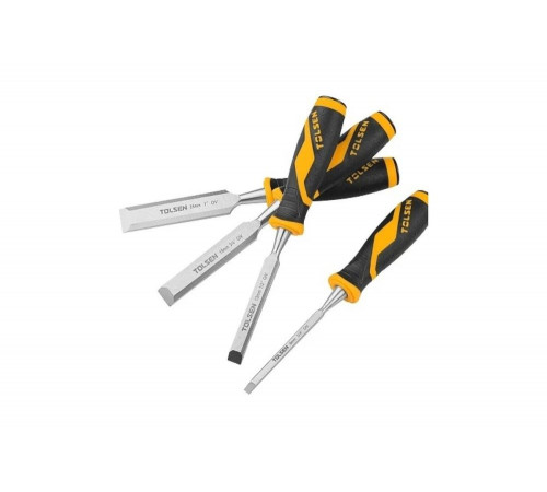 Набор стамесок TOLSEN с фибергласовой рукояткой, 4 предмета 6, 13, 19, 25 мм 25384