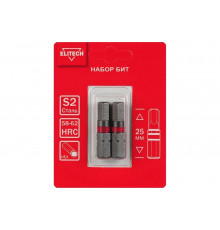 Биты HEX5 25 мм, 2 шт 1820.15380 ELITECH 204297