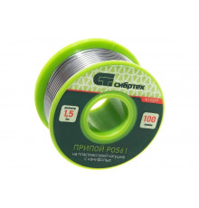 Припой с канифолью (D 1,5 мм; 100 г; на пластмассовой катушке) POS61 СИБРТЕХ 913377