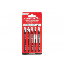 Пилки для лобзика по дереву T244D 100x75 мм, 4 мм, криволинейный рез, 5 шт Интерскол 35175.100