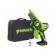 Цепная мини пила аккумуляторная GreenWorks 24V, 10см, c 1хАКБ 2Ач с USB и ЗУ 2008207USB2
