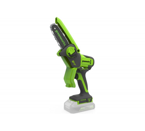 Цепная мини пила аккумуляторная GreenWorks 24V, 10см, c 1хАКБ 2Ач с USB и ЗУ 2008207USB2