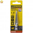 STAYER 4-12 мм, 9 ступеней, HSS, сверло ступенчатое 29660-4-12-9 Master