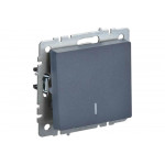 1-клавишный выключатель IEK Brite с индикацией 10а вс10-1-1-брм маренго BR-V10-1-10-K35